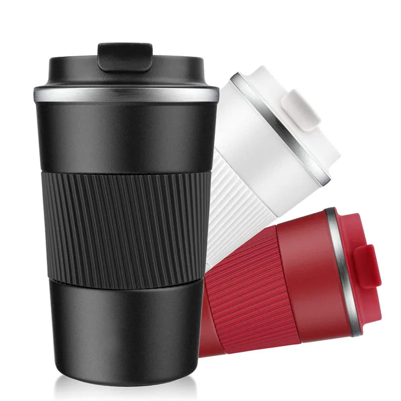 Custom Logo Printed Blanks Double Glass Keep Cold Leak Proof Stainless Steel Vacuum Coffee Mugs Cup Tumbler With Custom Logo