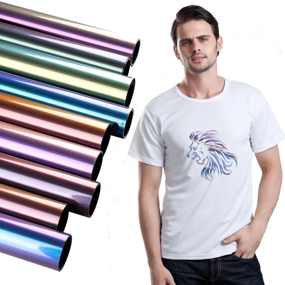 Renlitong Patterned Heat Transfer Vinyl PU Chameleon Series Vinyl Print Shirt