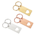 Personalized Heart Keychain Set Engraved King Date Name Love Promise Key Ring Gift for Couples Girlfriend Boyfriends Key Chain