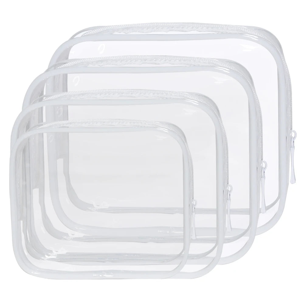 clear Make up Bag Customized Logo Women Clear Waterproof Pouches Travel Toiletry Transparent Pvc Cosmetic Bags with logo