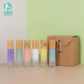 YAN Packaging Stock Fast Delivery Christmas Color Premium Empty Round Perfume Bottle Roll on Gift Set 10 ml with Box