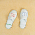 Printed Groom Bride Spa Party Custom Embroidery Hotel Waffle Bridal Shower Disposable Washable Wedding Slippers Personalization