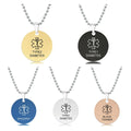 Stainless Steel Caduceus Medical Alert Symbol ID Dog Tags Type 1 Type 2 Diabetes Epilepsy Blood Thinner Awareness Necklace