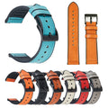 Hotsale Vintage Genuine Leather Silicone Hybrid Watch Strap Quick Release Waterproof Sports Leather Rubber 20mm 22mm Watch Band