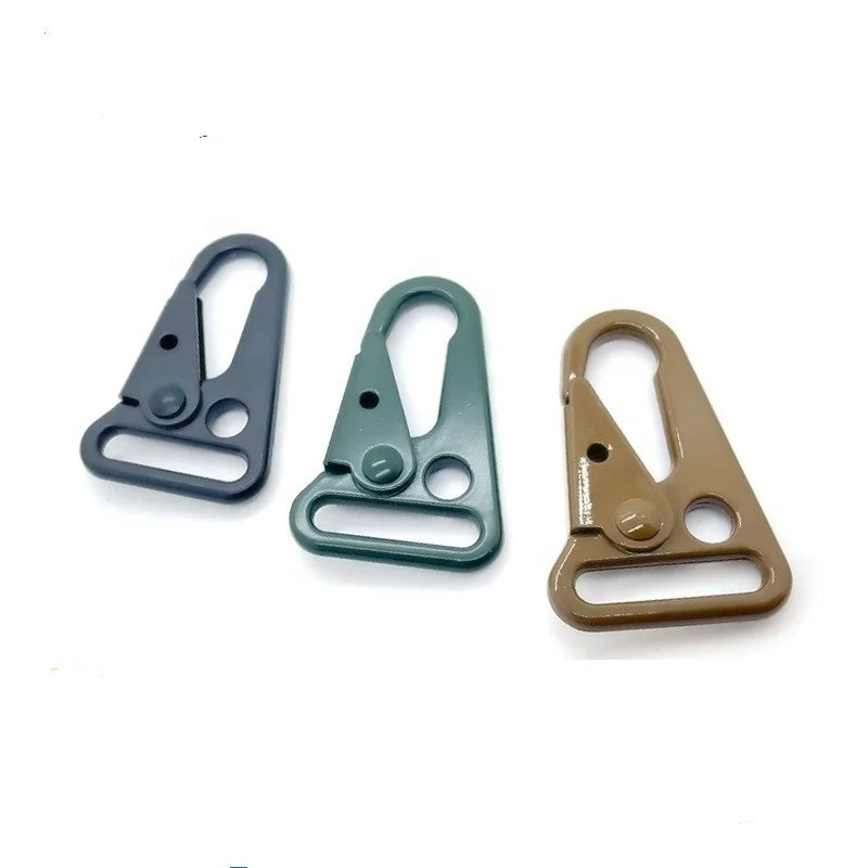 Outdoor Metal Hook Buckle Olecranon Keychain Clasp Tactical Spring Carabiner Webbing Gun Strap Sling Snap EDC Gear Metal Hook