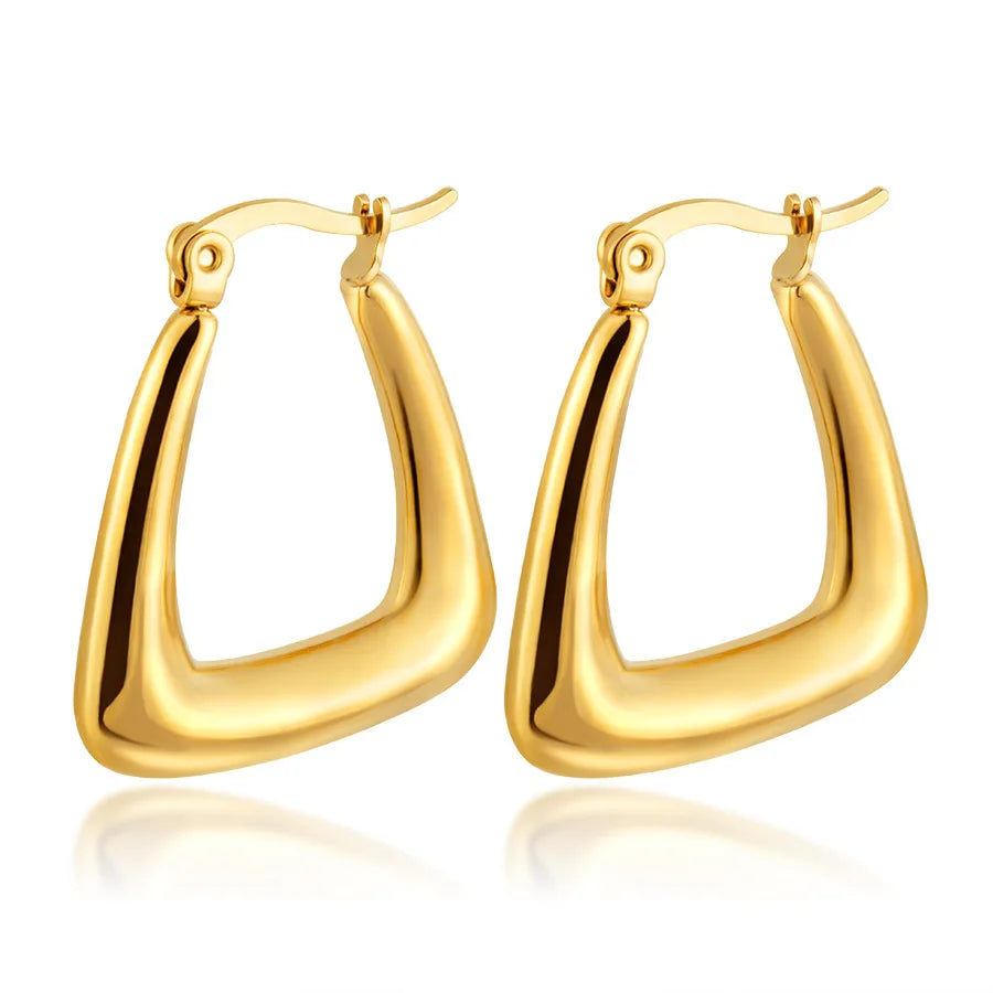 New Designer Non Tarnish Waterproof Hypoallergenic Circle Shaped Pendant Ear Rings for Women Fashion Jewelry Earrings Sets Women