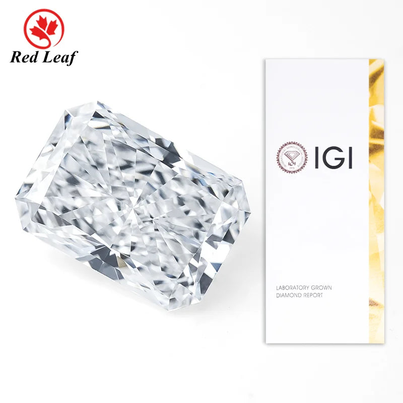 Redleaf 10CT 18CT 20CT Lab Grown Diamonds DEF Radiant Cut VVS VS IGI  Certificate Loose Diamonds for Jewelry Making"
