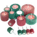 PEXMIENTAS Mounted Abrasive Shaft-mounted  Nylon Fiber Disc Non Woven Buffing Polishing Wheel Metal Steel Flap Disc