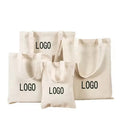 Wholesale Custom Print Logo Cheap Reusable Shopping Bags Plain White Blank Cotton Canvas Tote Bag With Customized