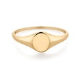 Milskye Classic Customizable 925 Sterling Silver Women Jewelry 18k Gold Plated Oval Blank Signet Ring