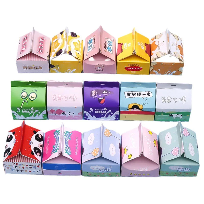 Creative Kawaii Stationery Memo Pads 200 Sheets Loose Leaf Cartoon Milk Box Design
