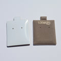 Custom Double Sided Velvet Suede Microfiber Jewelry Container with Logo for Square Card Plate Earrings Necklace Inner Support