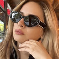LMA 3007 Celebrity Luxury Star Rivets Cat Eye Men New Brand Shades Eyewear Vintage Oval SunGlasses Women Personality 2024