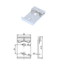 Silvery Aluminum 35mm DIN Rail Mounting Clip with Snap Hook for Easy Installation