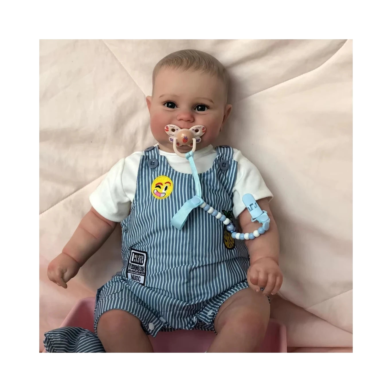 Yzzwood New 60CM Boy Baby Reborn Toddler Maddie Boy Lifelike 3D Skin Silicone Reborn Baby Dolls Soft Body Doll Kids Toys