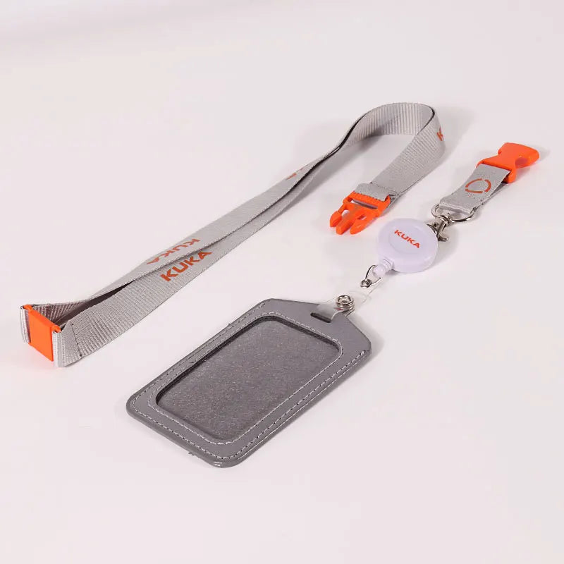 Custom Logo Printed Polyester Lanyard Offset Printing Neck Strap with ID Card Badge Holder for Events