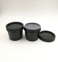 100g Plastic Black Wide Mouth Cosmetic Jar Packaging Empty Hair Wax Cream Jar with Inner Lids