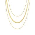 Hip Hop Stainless Steel Minimalist Choker Clavicle Necklace Waterproof Multi Layer Herringbone Snake Chain Necklaces YF4183