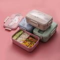Best Selling Wheat Straw Student Lunch Box Microwaveable Work Bento Box