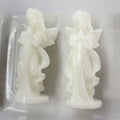 Natural Crystal Stone Angel Figurine Carved White Jade Angel Statue