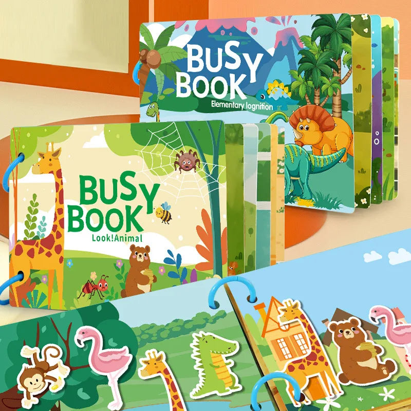 Preschool Learning Activities Homeschool Autism Sensory Toy Montessori Preschool Creative Sticker Book for Toddlers