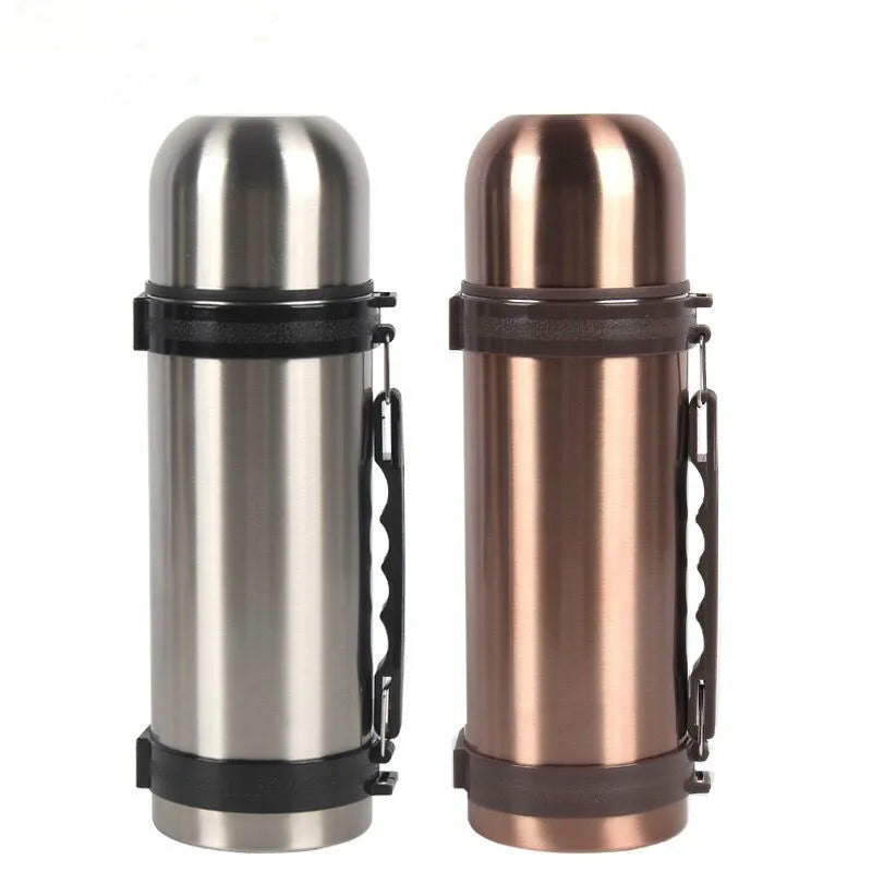 Sublimation Sports 304 Stainless Steel 1200ml Gold Office Coffee Thermal Double Wall Insulated Vacuum Flask Temperature Display