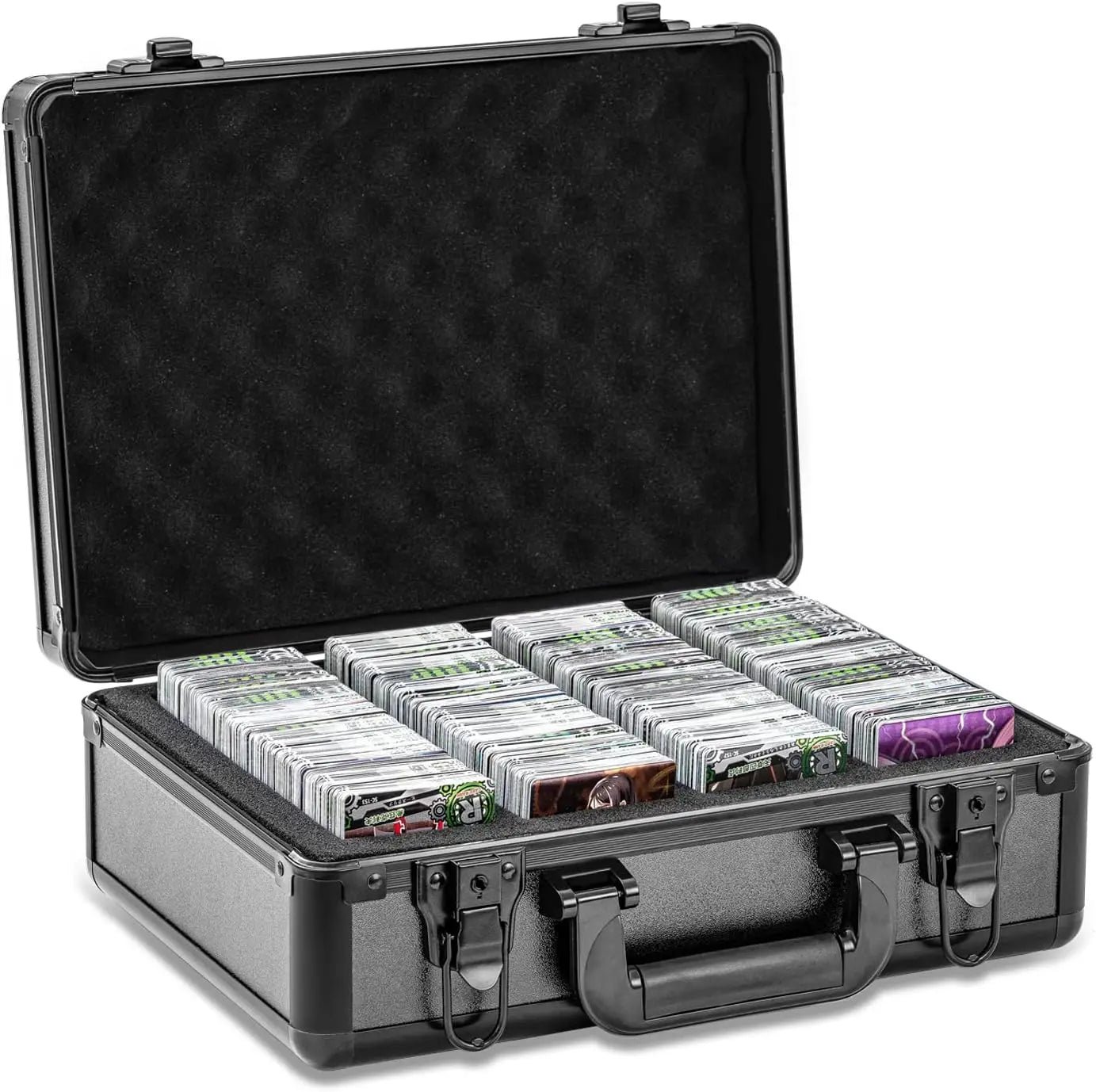 120+ 3 ROW Graded Card Storage Box; Durable Sports Storage Box for Baseball Football TCG MTG Cards - Top Loader Design