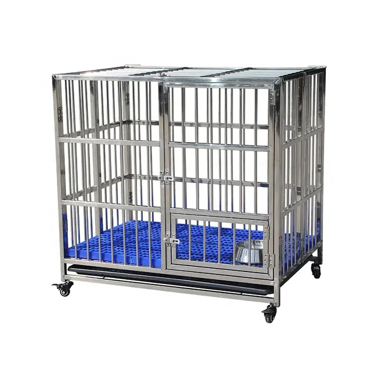 USMILEPET Factory Direct Heavy Duty Dog Kennel Strong Metal Crate With 4 Wheels Dog Cages Metal Kennels