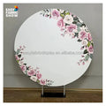 Wholesale Pink Iridescent Shimmer Sequin Aluminum Alloy Wall Panel Backdrop Flower Party Decoration Custom Logo Cartoon Style