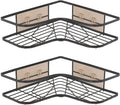 Custom Dual-Tier Self-Adhesive Shower Shelf Organizer Rack Modern 5 Pack Metal Wall Bathroom Shelves Convenient Corner Shower