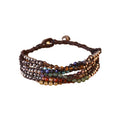 Wholesale 7 Chakra Macrame Bracelet Handmade 3mm Natural Stone Beaded Braided Stackable Healing Gemstone Wrap for Girls