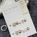 Wholesale Customized 3D French Style Artificial False Nails Kids Almond Diamond ABS Handmade Press on Nails Cartoon