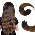 Large Stock Top Quality Remy Hair Ombre Balayage Color 100 Remy Human Double Drawn Tape Hair Extensions