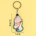 Trendy Christian Keychain Holy Cross and Saint Design Soft PVC Keyring for Church Giveaways and Religious Souvenirs