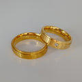 Shenzhen Designer Western 18k Gold Plated Jewelry Wedding Rings Couple Sets for Men and Women Bague Anillos Eheringe Anel Dames