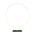 Jeroshow JR-CB01 6.5ft 2m Diameter Silver Aluminium Pipe Easy Decorative Round Backdrop Kit for Wedding Events