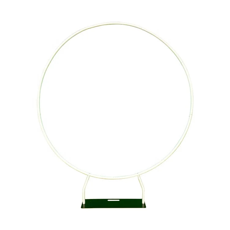 Jeroshow JR-CB01 6.5ft 2m Diameter Silver Aluminium Pipe Easy Decorative Round Backdrop Kit for Wedding Events