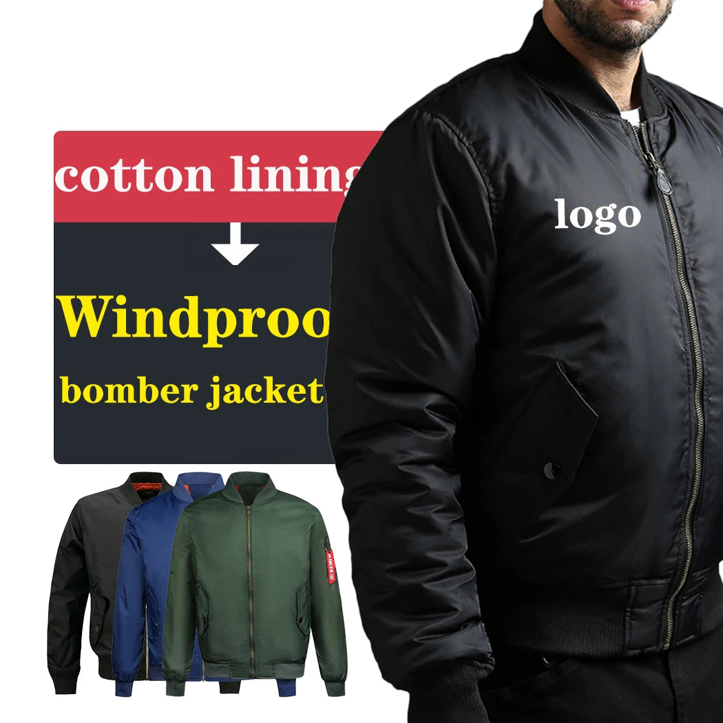 Blank Men Bomber Jacket Winter Varsity Bomber Jacket Custom logo Embroidery Wholesale Bomber Jacket Mens