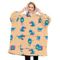Low MOQ China Factory Adult Winter Hoodie Blanket Hooded Sherpa Ultra Plush Wearable 100% Polyester Anti-Pilling