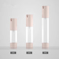 Luxury 15ml Airless Cosmetic Bottle with Lids Customized Plastic Refillable Subpackage for Lotion