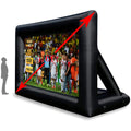 16FEET Drive Theater Portable Outdoor Inflatable Waterproof Movie Screen with Easy Setup Black/White for Cinema & Outdoor Use