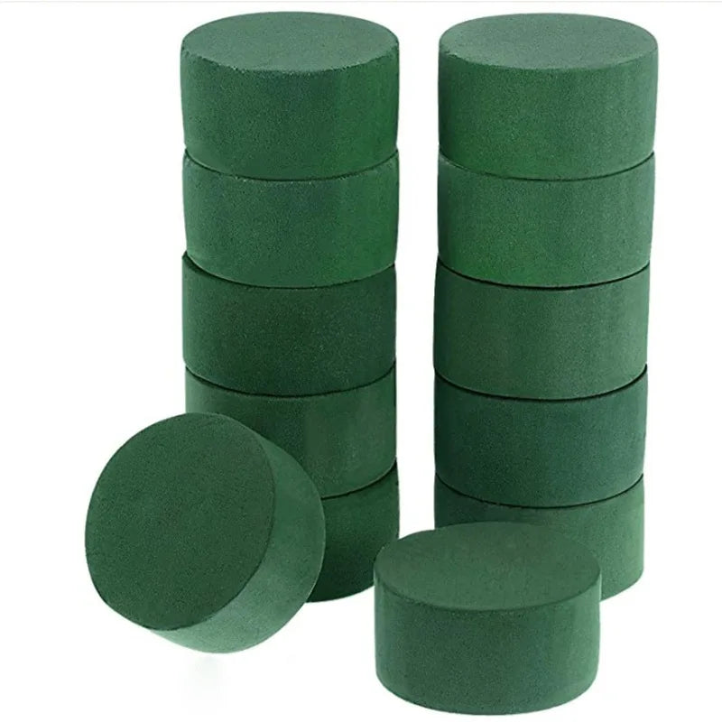 D157 Wet Dry Green Foam for Flower Arrangement Fresh Floral Supplies-round Foam Blocks Bulk Box Packing Advantageous Materials