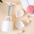 HY 50g Fruit Strawberry Pineapple Pastry Moon Cake Cookie Mold Hand Pressure Cutter Plastic Cookie Stamp Pastry Tools