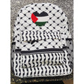Custom Eco-Friendly Fashion Palestinian Arab Keffiyeh Pattern Backpack Love Bookbag Gift Present Scarf School 100% Polyester