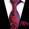Wholesale Necktie Set With Pocket Square Wedding Silk Ties for Men Paisley Floral Neck Ties Hankies Set Custom Gravatas
