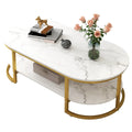 Modern Luxury Multifunctional Tea Table Golden Stainless Steel Coffee Table CJ0022 with Marble Top