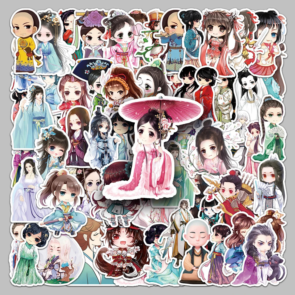59PCS Manufacturers Direct Sales Cartoon Creative Decorative Chinese Style Cartoon Stickers Bicycle Phone Case Luggage Sticker