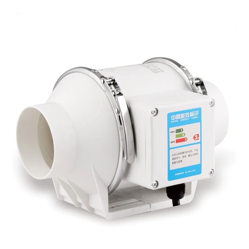 Lanxiang Inline Duct Air Ventilation Extractor Exhaust Fan Low Noise Energy-Saving Diagonal Flow Booster Pipeline Fan Household