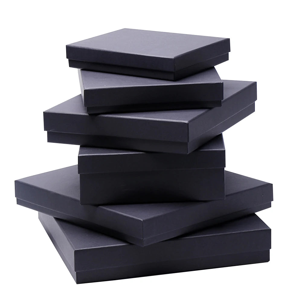 Black Wholesale Custom Logo Luxury Cardboard Paper Gift Packaging Box Customized Art