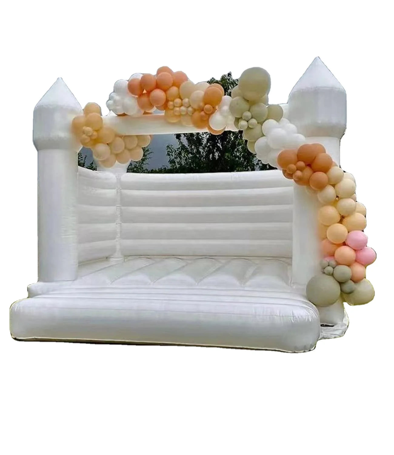 Inflatable White Bounce House Castle Commercial Grade Inflatable Jumper Bounce House with Air Blower Wedding Bouncy Castle Jum